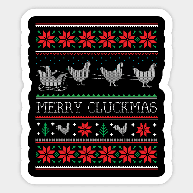 Chicken Poultry Farmer Chicken Ugly Christmas Xmas Sticker by mrsmitful01